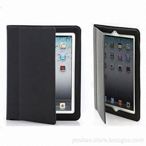 Leather Cases, Suitable for Apple's iPad 2, Comes in Black Color, OEM, ODM and OBM Co-production